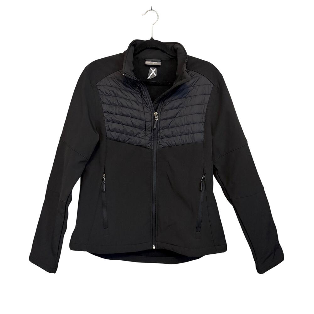 Fossa Hybrid Softshell Jacket M Black Fleece Lined Insulated Gorpcore Outdoor